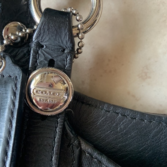 Coach Signature F16175 Black/Brown Sateen Bag & Matching Wrislet - Picture 14 of 16